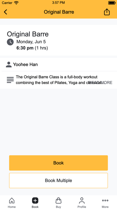 Greenwich Barre Studio Screenshot