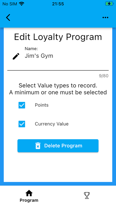 Loyalty Tag Screenshot