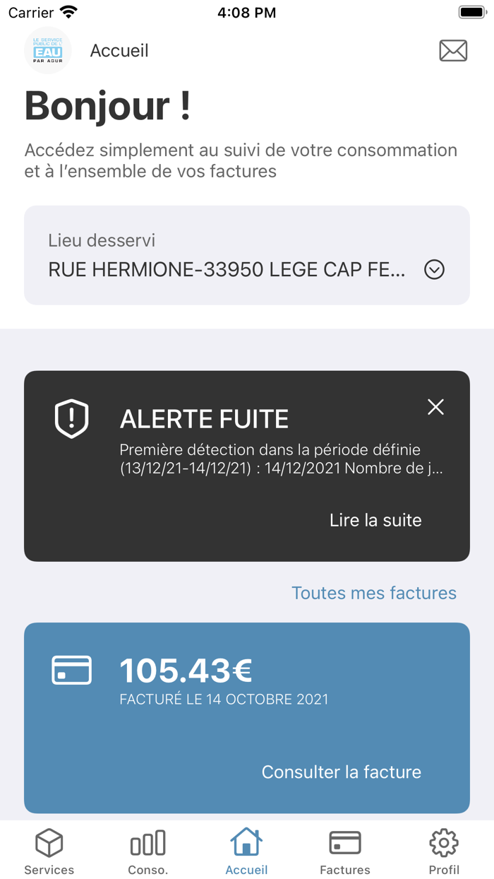 AGUR – Ma consommation d’eau