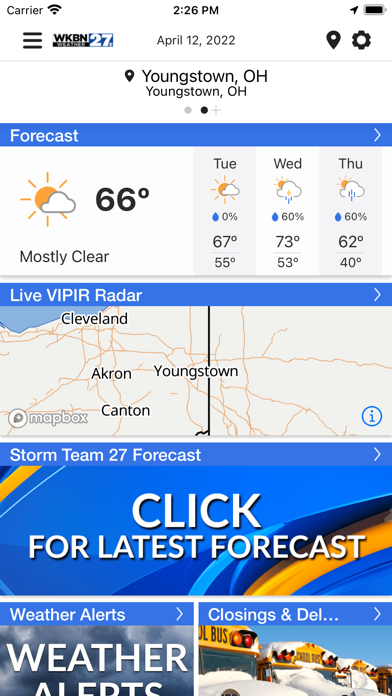 WKBN 27 Weather - Youngstown Screenshot