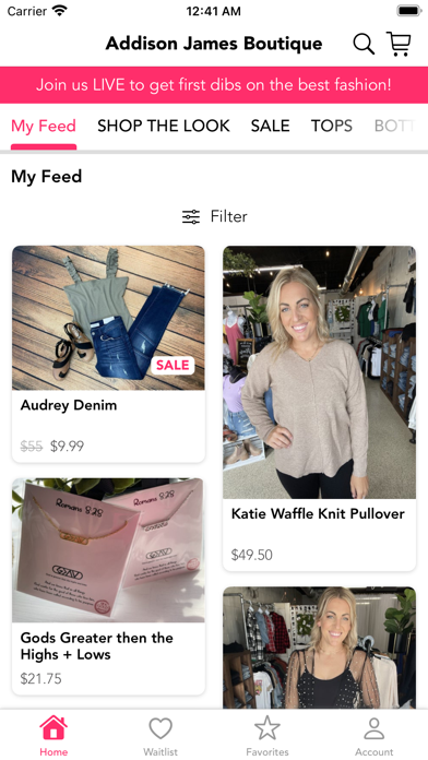Addison James Boutique Screenshot