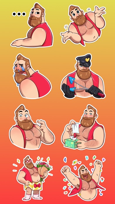 Big Bearded Man Stickers Screenshot