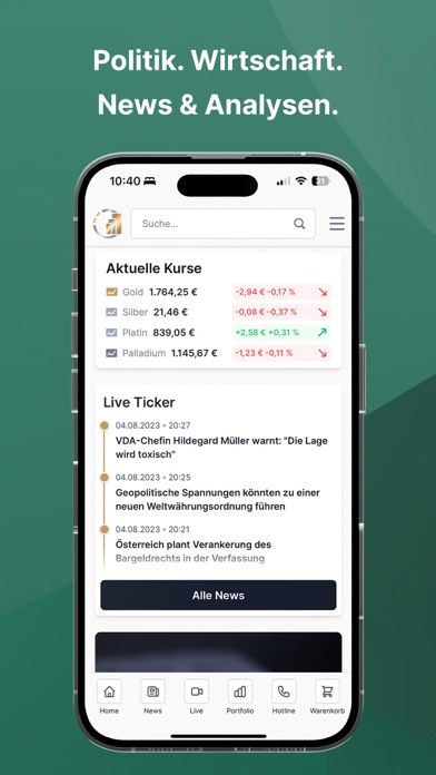 Kettner Edelmetalle App Screenshot