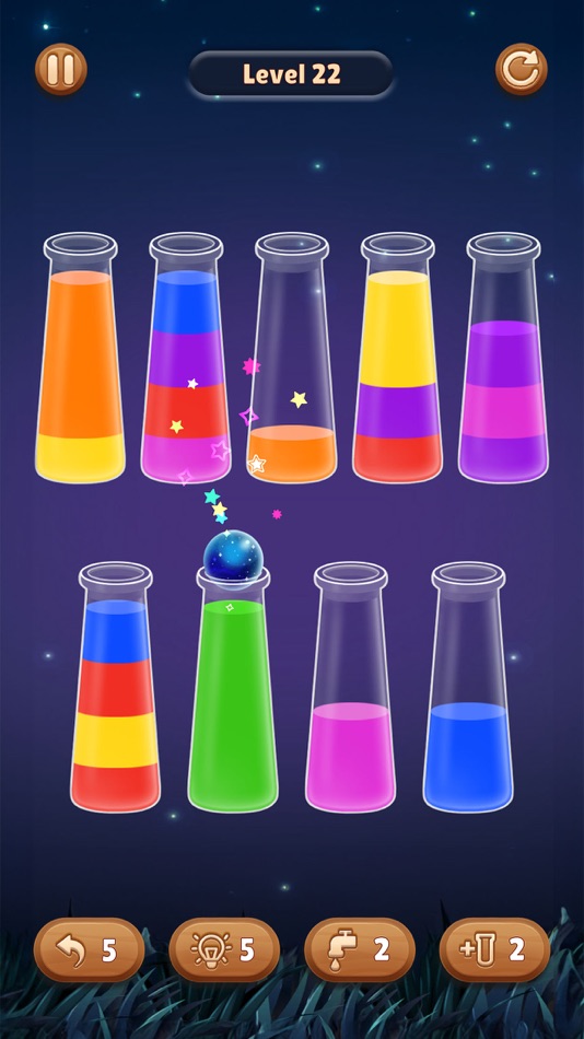 #2. Color Water Sort Wooden Puzzle (iOS) 由: Kim Chinh Nguyen Thi