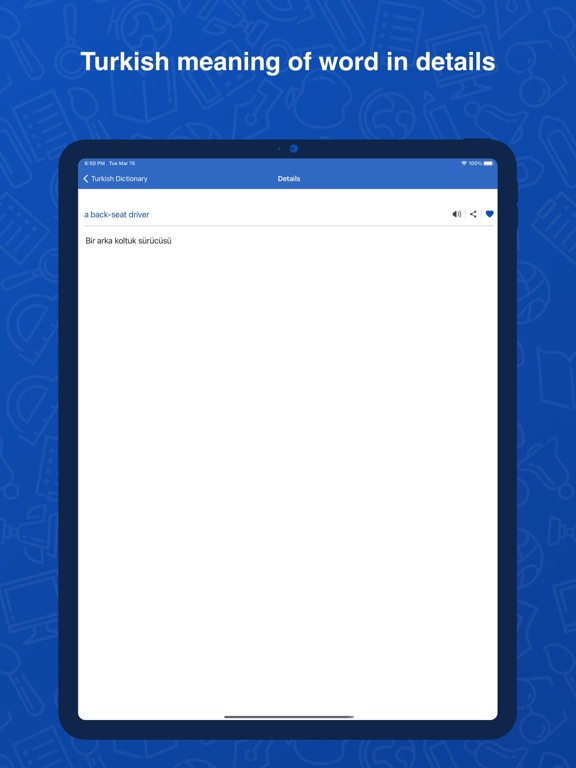 Turkish Dictionary: Translator iPad screenshot 5 - Education app
