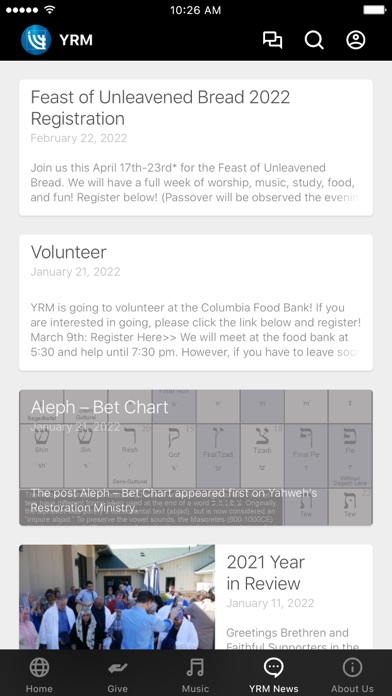 Yahweh's Restoration Ministry Screenshot