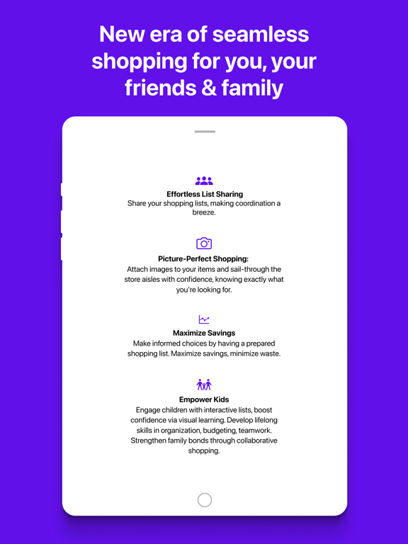 Shopping List for Whole Family iPad screenshot 5 - Productivity app