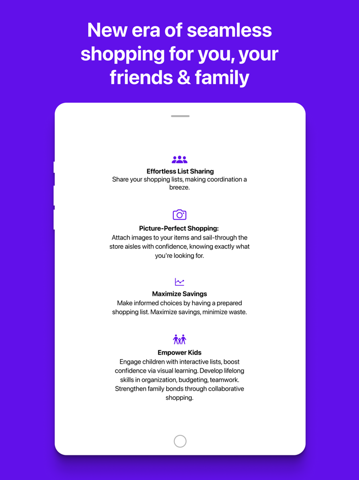 Shopping List for Whole Family