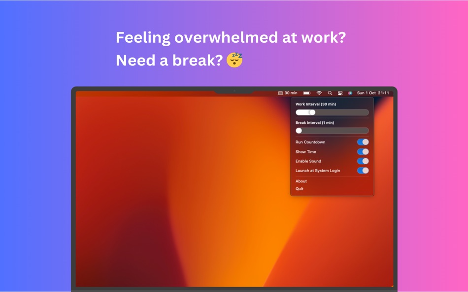 #1. UP - Time to Take a Break (macOS) 由: Tiago Henriques