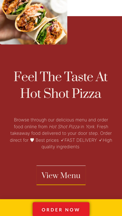 Hot Shot Pizza York Screenshot