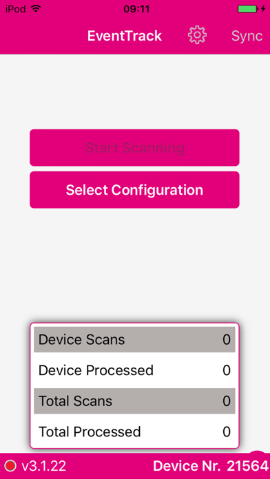 EventTrack app screenshot