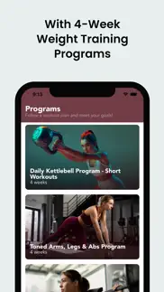 women's weight training plan iphone screenshot 2