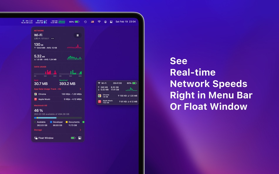 #1. Network & Battery (macOS) 由: 奕才 杨