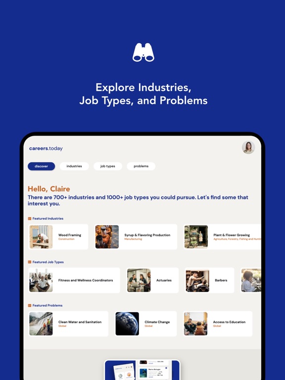 careers.today iPad screenshot 1 - Education app
