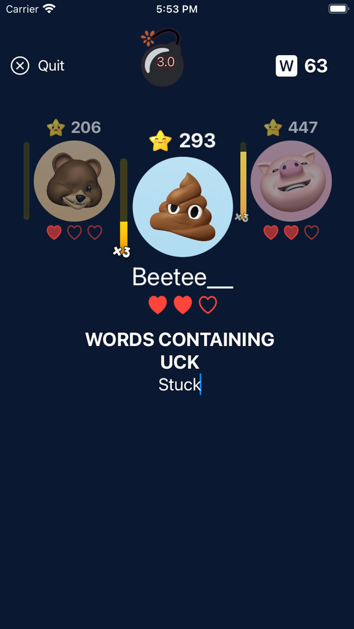 Word Bomb Multiplayer