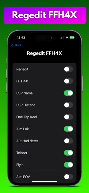 Download FFH4X Regedit Apk v119 For Android (Latest)