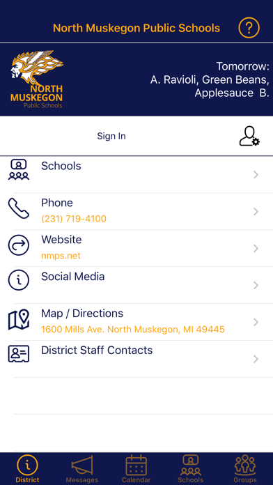 North Muskegon Public Schools Screenshot