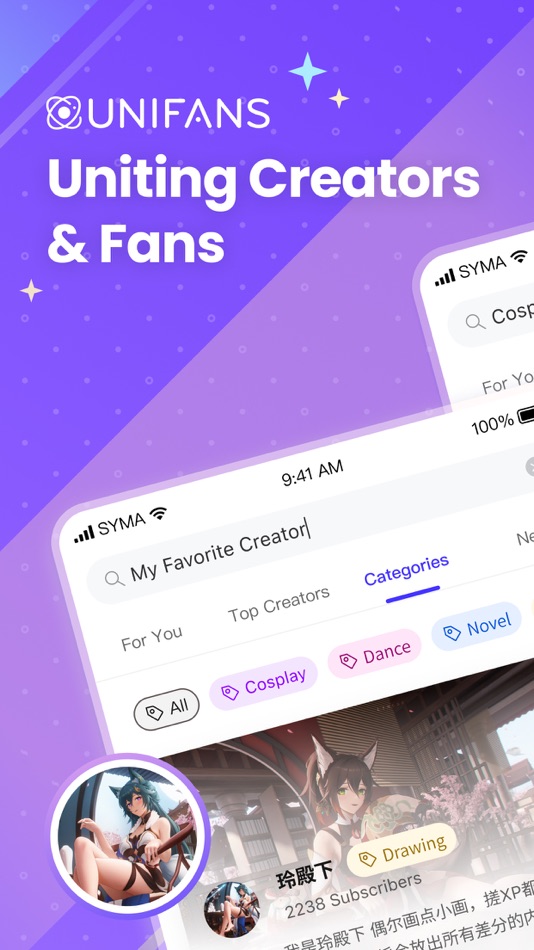 #1. UniFans - Creators & Fans App (iOS) 由: 1000353701 Ontario Inc