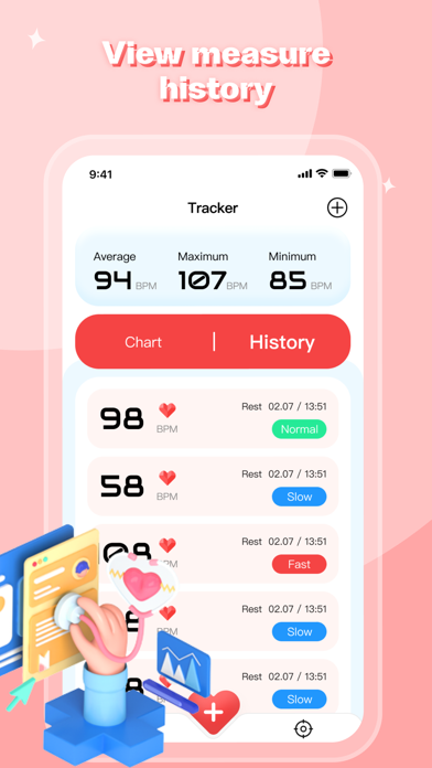 Daily Health-pulse heart track Screenshot