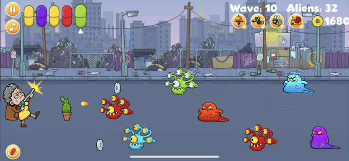 Granny Pills Defend Cactuses