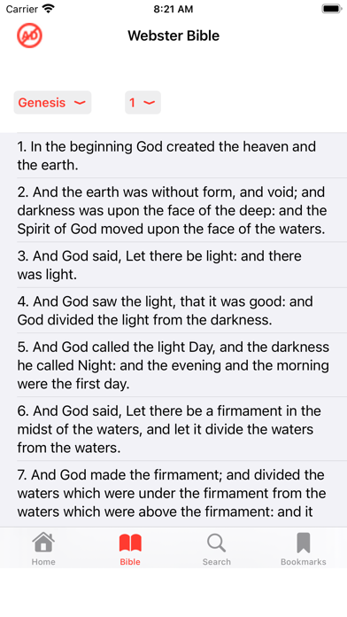 Webster Bible Screenshot