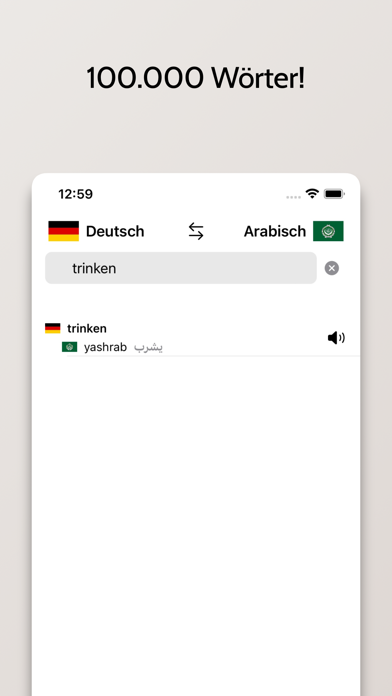 Arabisch/Deutsch Wörterbuch Screenshot