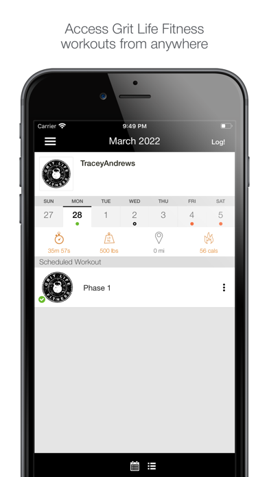 Grit Life Fitness Screenshot