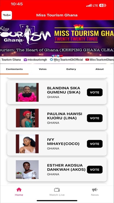 Miss Tourism Ghana Screenshot