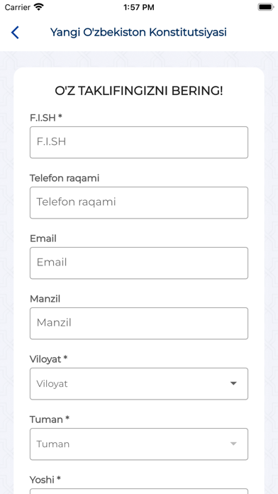 O'zbekiston Konstitutsiyasi Screenshot