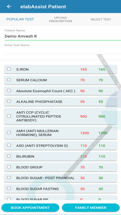 eLabAssist Patient Screenshot