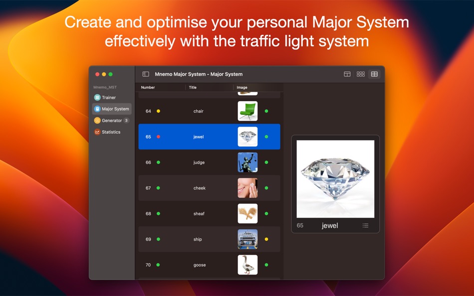 #1. Mnemo Major System (macOS) Podle: Gerald Reindl