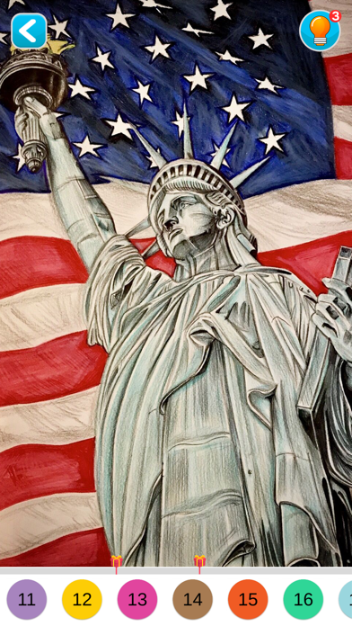 America Tattoo Color by Number Screenshot