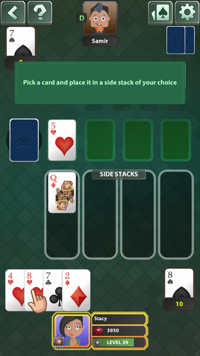 Spite & Malice Solitaire game Screenshot