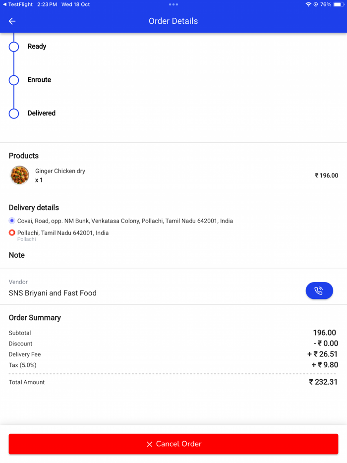 box food online delivery app