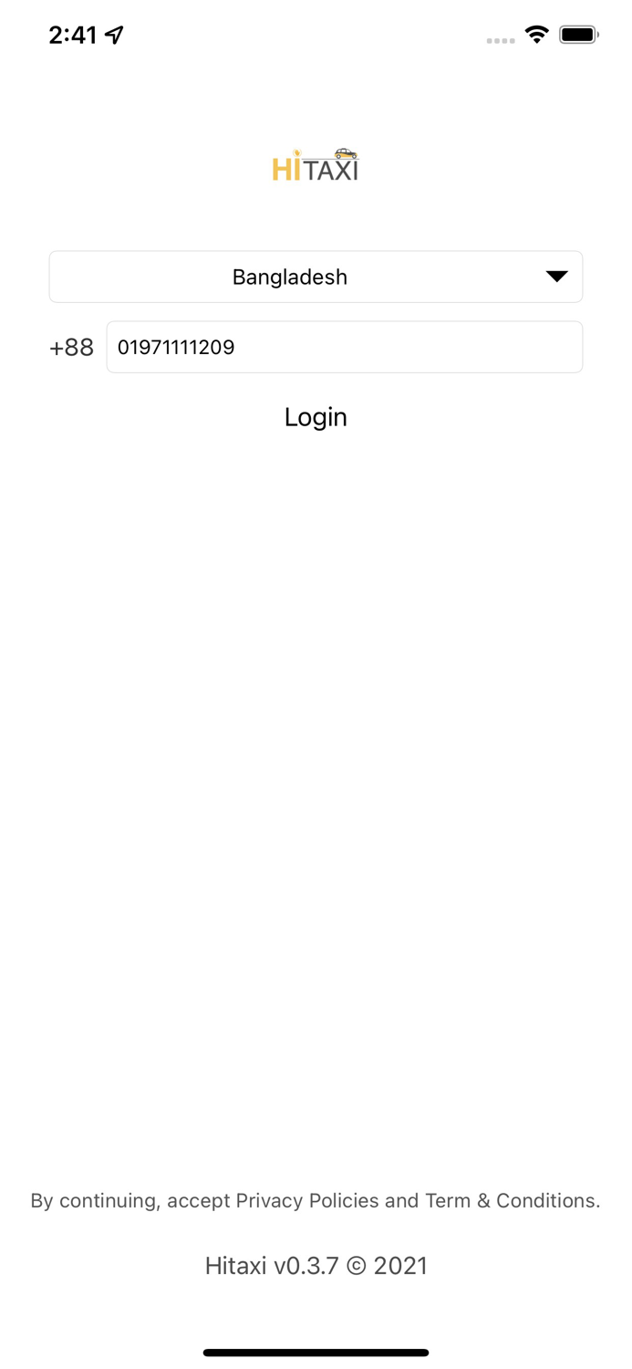 Hi Taxi - Request a Ride