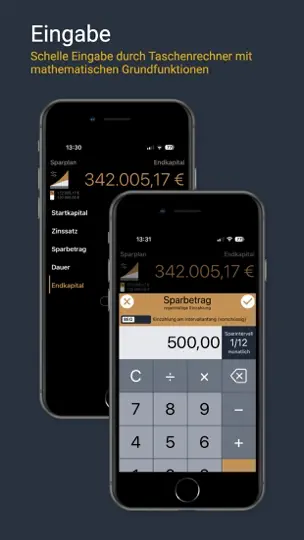 Screenshot von Finanzrechner MarkMoney3 auf dem iPhone 6