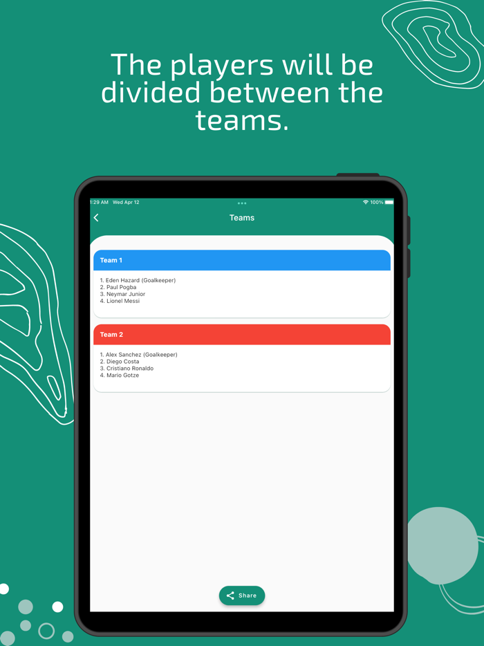 Games Teams Generator