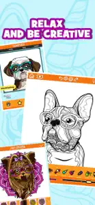 Dog Colouring Book for Adults screenshot #2 for iPhone