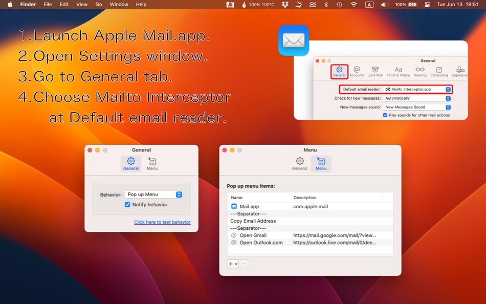 Mailto Interceptor (macOS) 由: Genji Mailto Interceptor (macOS) 由: Genji