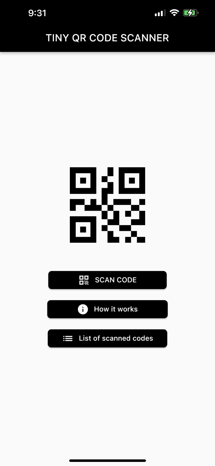 Tiny QR code Scanner