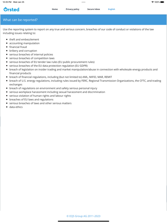 Screenshot #6 pour Orsted Whistleblower Hotline