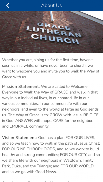 Grace Lutheran Church Durham Screenshot