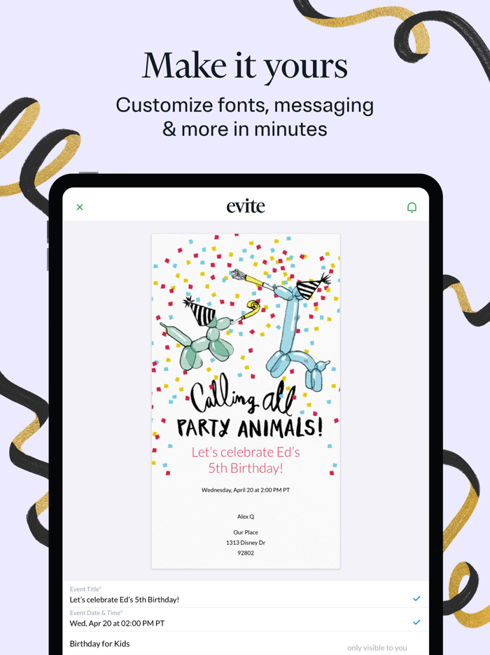 Evite Party Invitation Maker