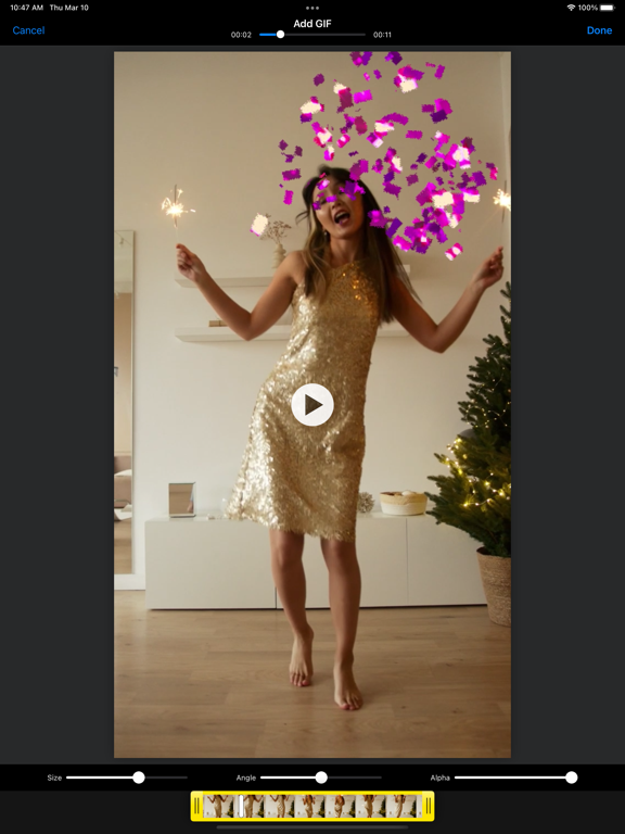 Add GIF to Video and Photo Screenshots
