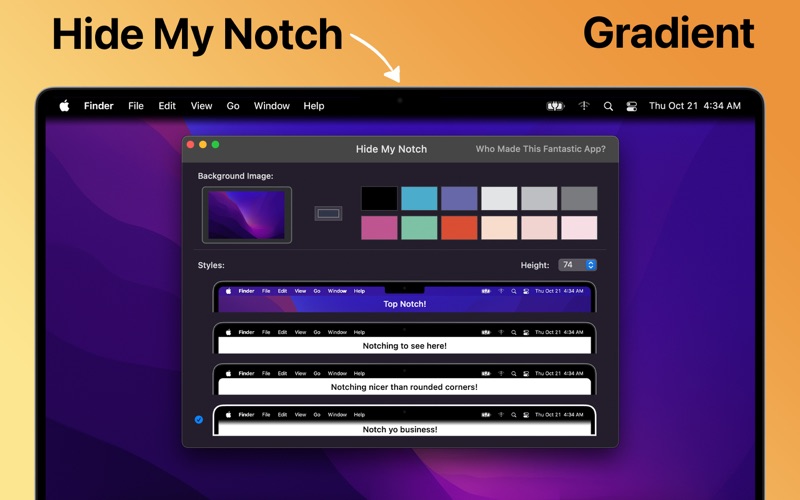 hide my notch - top notch app! problems & solutions and troubleshooting guide - 3