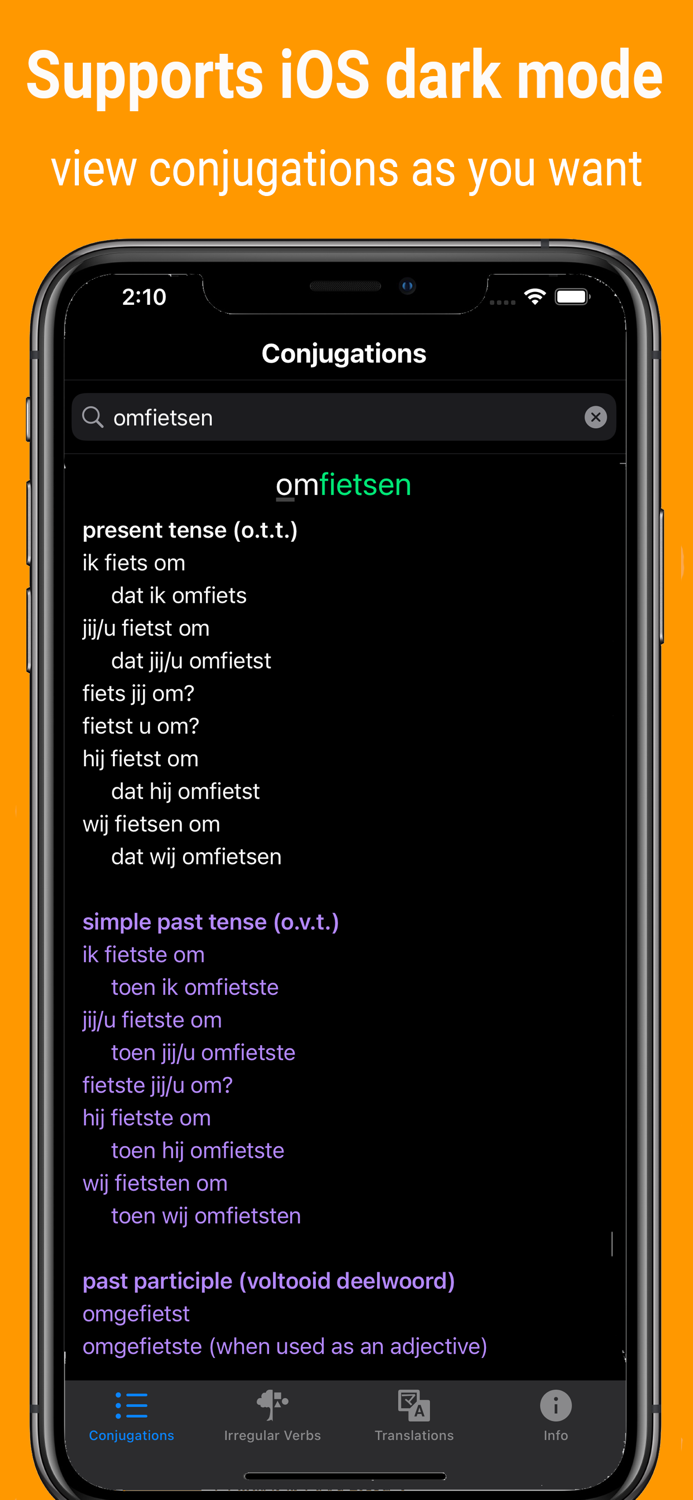 Dutch Verb Conjugations