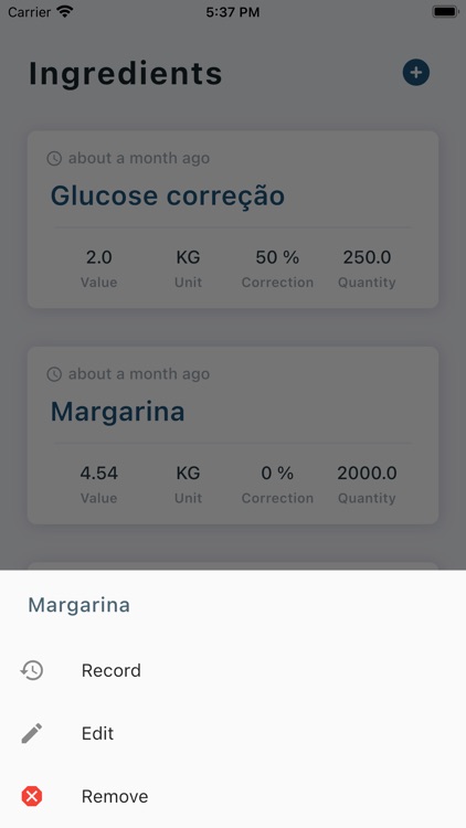 BakePrice - Custo de Receitas