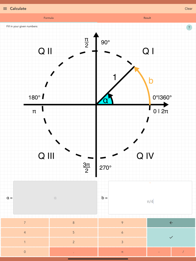 ‎Unit Circle Calculator PRO Screenshot