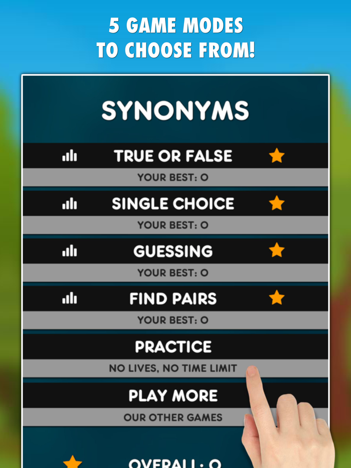 Synonyms Game
