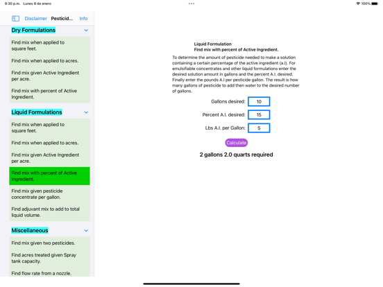 Screenshot #5 for Pesticide Formulas